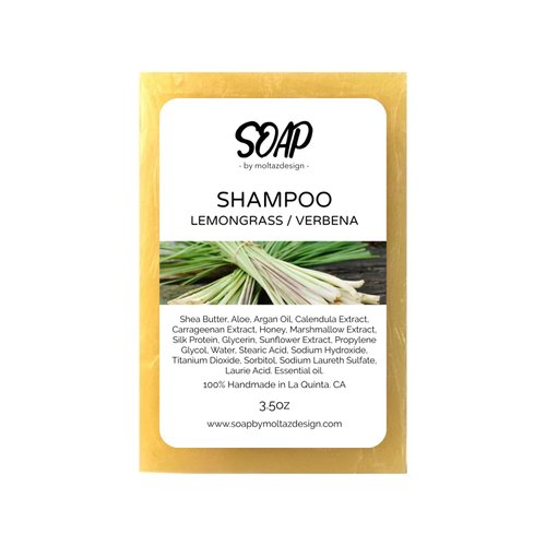 Shampoo bar with verbena | Handmade | 3.5oz | Argan oil, Calendula oil and much more.