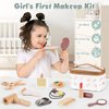 Makeup Kit Toys for 2 Year Old Girls Gifts - Wooden Makeup Toy Set Pretend Play for Toddler 2-4 - Montessori Toys for 2 3 Year Old, Christmas Birthday Gifts for Kids 3-5 with Beauty & Hair Salon Toys