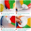 WEILAIDI 12" Beach Balls,12 Pack Inflatable Beach Balls for Kids,Beach Toys for Kids,Pool Balls Pool Toys Birthday Party Supplies Favors Luau Decorations,Beach Balls Bulk Summer Water Games