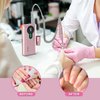 ENGERWALL Rechargeable Nail Drill 35000 RPM, Portable Cordless Electric Nail File Machine for Acrylic Nails Gel Polishing, Removing, with Dail Drill Bits Kit for Manicure Pedicure, Pink (Pro)