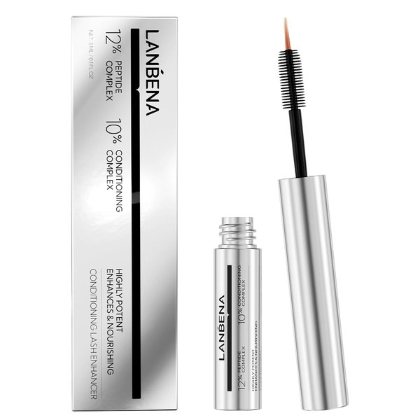 LANBENA Eyelash Growth Serum Lash Enhancing Serum with Advanced Formula to Boost Longer Fuller and Thicker Luscious Lashes-3ml