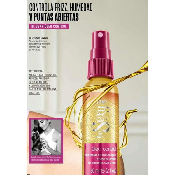 Cyzone Be Sexy Oleo Control Lightweight Freeze Control, Split Ends Oil with Almond, Grape and Coconut Oils 60 ml / 2 fl. oz.