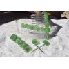 Genuine Surf Tumbled Green Sea Glass Hair Clip Set - Includes 2 Hair Combs, 1 60 mm French Barrette, 2 Hair Pins