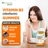 ZA'ZA K ORGANICS Vitamin B2 Gummies - Riboflavin Supplements 400 mg for Kids & Adults, Vegan Essential Vitamin, Energy Support & Nerve Health, 60 Gummies