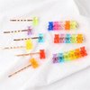 Handmade Colorful Resin Hair Clip Cute Gummy Bear Hair Pins Barrettes Candy Color Cartoon Animal Hairpin Hair Accessories for Women Jewelry-Bear