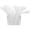 Made in USA Pack of 250 Flexible (8.25" X 0.23") Disposable Plastic Drinking Straws (White)