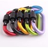 6 pcs/Set D Ring Key Chain Locking Carabiner Aluminum Multi-Purpose Hook Strong Lock Buckle Outdoor Equipment (Multicolor)