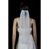 Bridal Wedding Veil Ivory 1 Tier Shoulder Length Beaded With Crystals