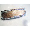 Metallic gold and silver hand painted crystal hair clip clamp barrette