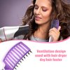 3 Pieces Curved Vented Boar Bristle Hair Brushes Fast Dry Detangling Hair Brush Curved Vented Styling Hair Brush Fast Blow Drying Hair Brush for Wet, Long and Curly Hair, 3 Colors