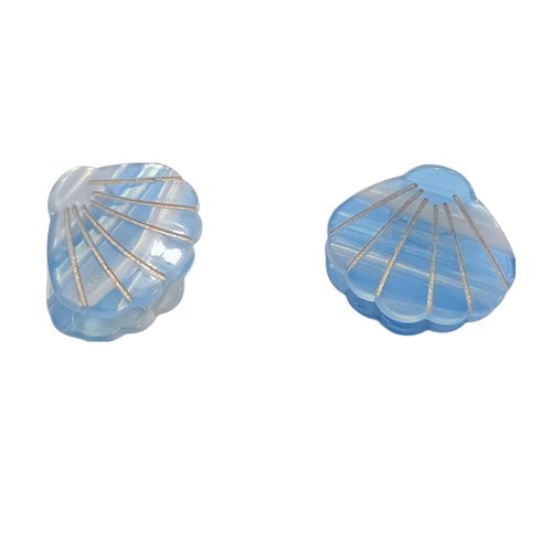 RFTWXHPN Seashell Hair Clip, 2 Pcs Mermaid Seashell Claw Clips for Women Girls, Acrylic Resin Shell Jaw Hair Clips, Hair Accessories