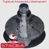 Stadea Diamond Router Bit Granite Diamond Profile Wheel - Full Bullnose Half Round Countertop Edge Profile Router Bits V40 for Granite Stone Concrete Counter Edges