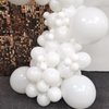 MOXMAY 102 Pieces White Balloons 18In 12In 10In 5In Different Sizes Party Balloon Kit for Birthday Halloween Christmas Wedding Baby Shower Bride Party Decoration (White)