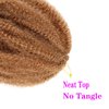1Pack Marley Braiding Hair 8Inch Short Afro Kinky Twist Crochet Hair Braids Ombre Synthetic Fiber Hair Extensions for Women(1B-Blue)
