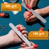 Maryton Nail File 12 PCS Emery Board 100/180 Grit for Acrylic Nails Poly Gel Nails Fingernail Files Set Manicure Kit Tools