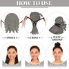 6 Pieces Spiral Lock Hair Tie Dreadlock Accessory Hair Bands Iron Wire Embedded Ponytail Holders Long Dreadlock Hair Tie Spiral Bendable Loc Tie for Women Men Thick Curly Hair (Black)