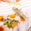 WHAVEL 2PCS Rhinestone Hair Barrettes for Women, Gold Hair Clips Crystal Flower Barrette Wedding Hair Clips Fancy Hair Clips Wedding Prom Formal Hair Accessories for Women
