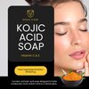 Rogue N Raw Kojic Acid Soap – Pure Turmeric Soap Bar for Face & Body, Brightening Skin Lavender Soap with Vitamin C and E, 2 Pack Turmeric Face Wash 100G - for all Skin Types