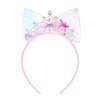 BAHABY Birthday Princess Party Decorations Mermaid Crown Pink Bow Headband Little Mermaid Costume Rhinestone Hair Accessories for Girls