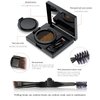 LXZJJM 2 Colors Waterproof Air Cushion Eyebrow Cream Liquid Brow Powder Gel for Eye Makeup with duo 2 end eyebrow Brushes (02# brown)