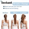 SEGO Claw Clip Ponytail Extension Human Hair Clip in Ponytail Hair Extensions 100% Real Human Hair Pony Tails Hair Extensions Long Straight For Women 14 Inch Medium Brown&Dark Blonde 105 Gram