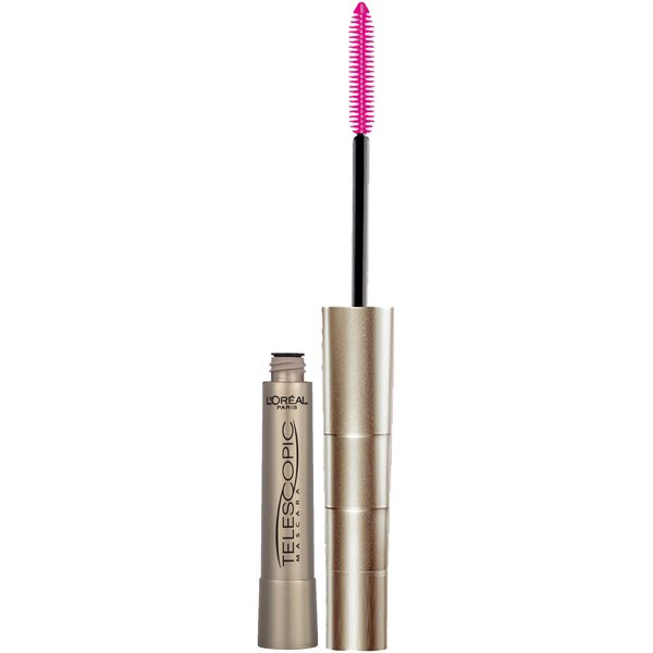 L'Oreal Paris Telescopic Original Washable Intense Lengthening Mascara, Black Brown, 0.27 fl. oz., Pack of 3