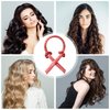 AOMIG Hair Curler Set, Hair Rollers Lazy Hair Curlers To Sleep In Hair Curls Headband Overnight Hair Curlers For Women Long Hair Curler Accessories (Red)