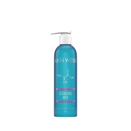 Ann Webb Facial Milk Cleanser - Gentle Daily Face Wash for All Skin Types. Thick, Hydrating, Moisturizing Cleanser w/Lactic Acid AHA Nourish & Rejuvenate 6oz