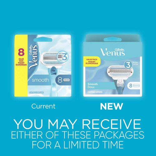 Gillette Venus Smooth Women's Razor Blades - 8 Refills