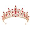 Woeoe Crystal Women Wedding Crowns Gold Rhinestone Queen Tiara and Crown Bridal Princess Tiara Headband Costume Birthday Party Hair Accessories