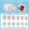 Press on Nails Short Almond GLAMERMAID, Black Acrylic Oval Fake Nails with Design Stick Glue on Nails for Women Reusable False Nail Tips Art Sets with 48Pcs Adhesive Tabs Nail File, Cuticle Stick