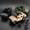 Ulanlan Military Vehicle Building Blocks Playsets, 4 in 1 Army Truck Building Kit Army Models Car Building Toys for Kids, Army Vehicles Toys for Boys
