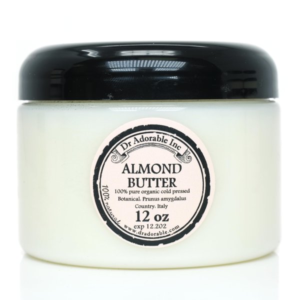 Dr Adorable - 12 oz - Almond Butter - Pure Natural Premium Organic Cold Pressed