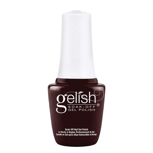 Gelish MINI Black Cherry Berry Soak-Off Gel Polish, Dark Red Gel Nail Polish, Red Nail Colors, 0.3 oz.