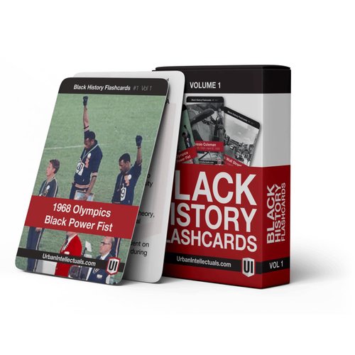 Urban Intellectuals Black History Flashcards - Volume 1 Famous Black Cultural Holiday Trivia Playing Cards Educational Activity for Adults Classroom