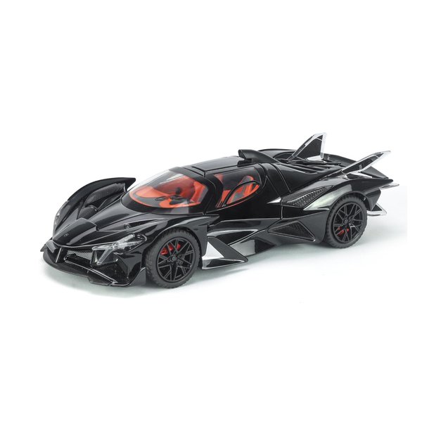 Toy Cars Apo Project EVO Model 1:32 Metal Diecast Car Toys with Pull Back Car for 3 4 5 6 7 Year Old Boys (Black)