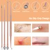 Pimple Popper Tool Kit, MENOLY 10 Pcs Blackhead Remover Comedone Extractor Acne Removal Kit for Blemish, Whitehead Popping,Zit Removing for Nose Face Tools with a Leather Bag (Rose Gold)