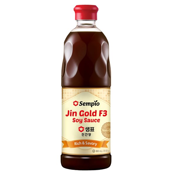 Sempio Soy Sauce Jin Gold F3, 29.08 Fl oz, 860mL (Non-GMO, Kosher)