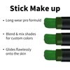 Green Face Paint Stick,Halloween Clown Makeup Kit, Adult Children Halloween Cosplay Joker Zombie Parties Baseball/Football/Camo Hulk Hunting/Accessories Vampire/Witch/clown neon Cream Face Paint
