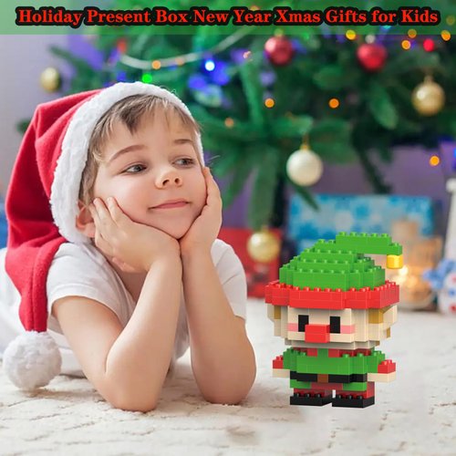 HGCYCF Christmas Elf Building Blocks Set Compatible with Lego Advent Calendar 2024 Stacking New Toys Holiday Present Box New Year Xmas Gifts for Kids for Boys & Girls and Adults