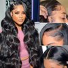 FBHGNJ 210% Density 28 Inch 13X6 Body Wave Lace Front Wigs Human Hair Pre Plucked Glueless Hd Lace Frontal Wigs Human Hair for Women 28 Inch