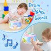 Toys for 1 Year Old Boy Girl Gift - Baby Drum Crawling - Light - Musical Toy for Toddlers 1-3 Learning Toys Tummy Time Toys for 12 Months + First Birthday Gifts for 1+Year Old Kids