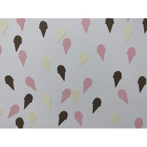 Pink, Brown, and Cream Ice Cream Confetti - Neapolitan Ice Cream Confetti - Ice Cream Decorations - Summer Party Decorations - 300 pieces