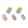 Halloween Press on Nails Medium Coffin Fake Nails Colorful Gradient Acrylic False Nails with Skull Design Full Cover Matte Glue on Nails Cute Reusable Artificial Nails for Women Girls 24PCS