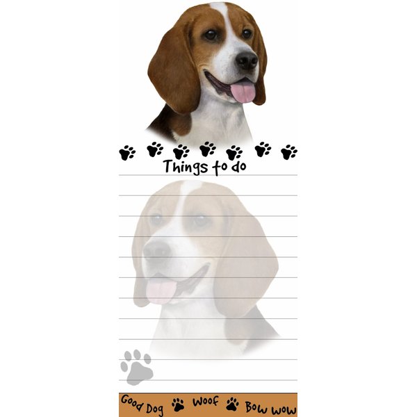 E&S Pets Magnetic Die-Cut Notepad, Beagle