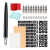 ATOMUS DIY Tattoo Cartridge Pen Poke and Stick Tattoo Kit with Tattoo Stencil Pattern Practice Skin Tattoo Ink Cups 10pcs 3RL 5RL Tattoo Cartridge Needles Bandage Table Mats Gray