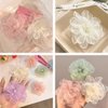 4Pcs Hawaiian Flower Hair Clips for Women,Rose Hair Clips Hair Barrettes 3.5 Inch Artificial Flower Clips,Hair Accessories for Vacation Beach Party, Boho Clips Hairpin for Girls Wedding