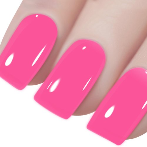 Vishine Gelpolish Lacquer Shiny Color Soak Off UV LED Gel Nail Polish Professional Manicure Hot Pink(1558)