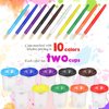 40 Pieces Spill Proof Paint Cups with Paint Brushes for Kids Paint Cups with Lids for Kids Toddler Painting Tools Brushes for Watercolor, Tempera, Washable, Acrylic, Crafts