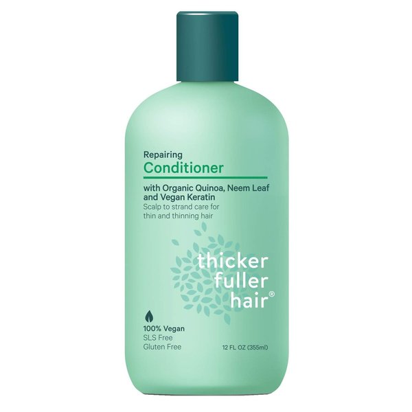 Thicker Fuller Hair Conditioner Repairing Sls-Free 12 Ounce (3 Pack)